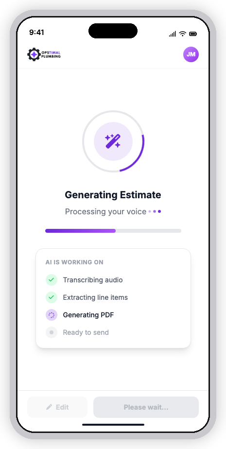 Instant Generation - AI processing